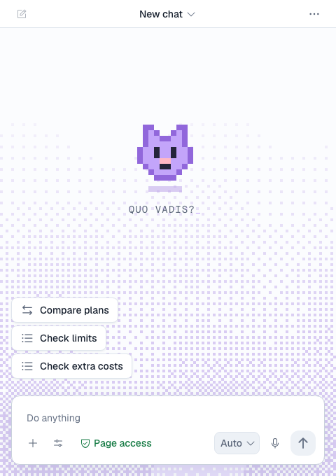 Bridgefold side panel with page quick actions and the task composer